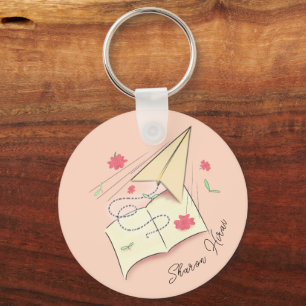Llavero Keychain del avión de papel   Ahuir