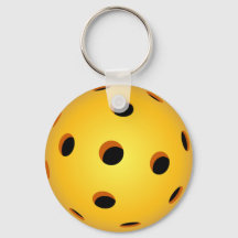 Keychain del baloncesto - Amarillo