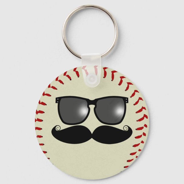 Llavero Keychain del bigote de béisbol (Anverso)
