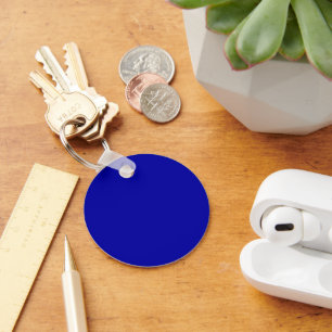 Llavero Keychain del botón azul de la Tierra