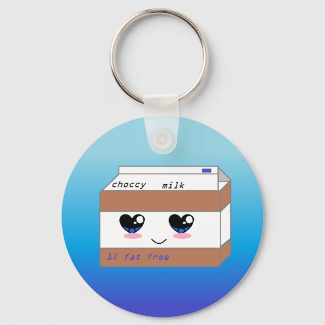 Llavero Keychain del botón de control azul (Anverso)
