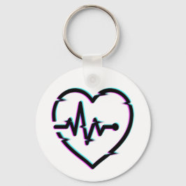 Llavero Keychain del botón de control del corazón