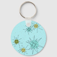 Keychain del botón de inicio atómico del huevo azu