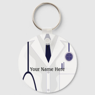 Llavero Keychain del botón de la Chaqueta del Médica del L
