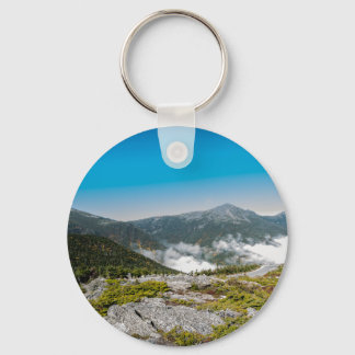 Llavero Keychain del botón de nubes móviles de Washington