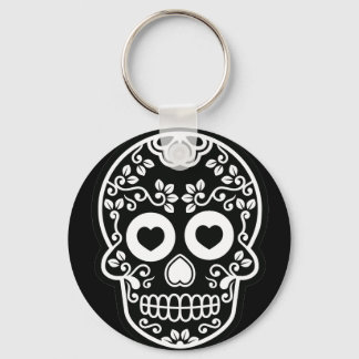 Llavero Keychain del botón del motor del tubo del cráneo d