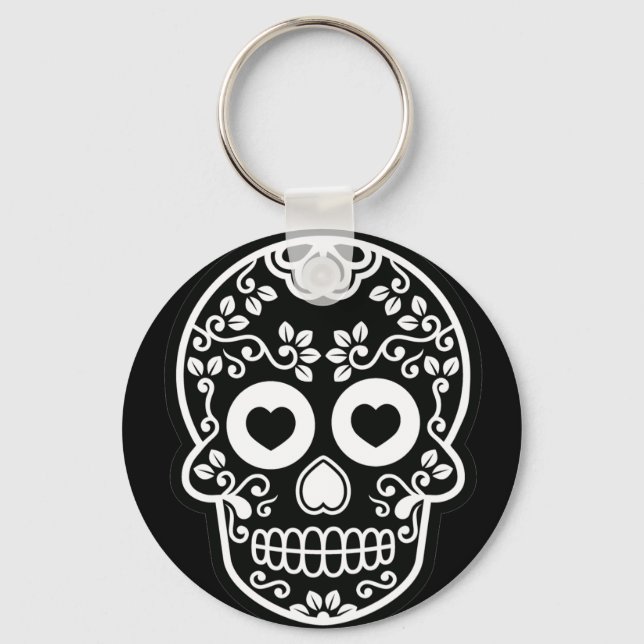 Llavero Keychain del botón del motor del tubo del cráneo d (Anverso)