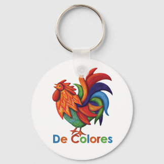 Llavero Keychain del botón gallo de color