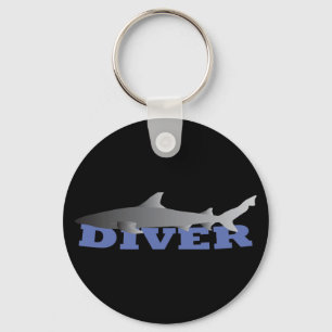 Llavero Keychain del buceador de tiburones