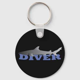 Llavero Keychain del buceador de tiburones