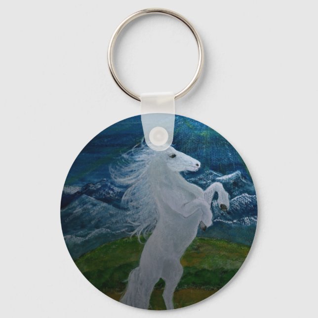 Llavero Keychain del caballo blanco (Anverso)