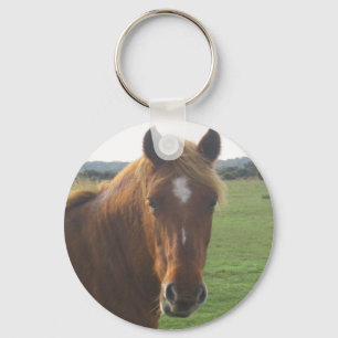 Llavero Keychain del caballo de castaño