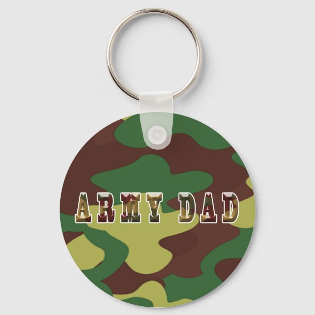 Llavero Keychain del camuflaje de Army Dad (Anverso)