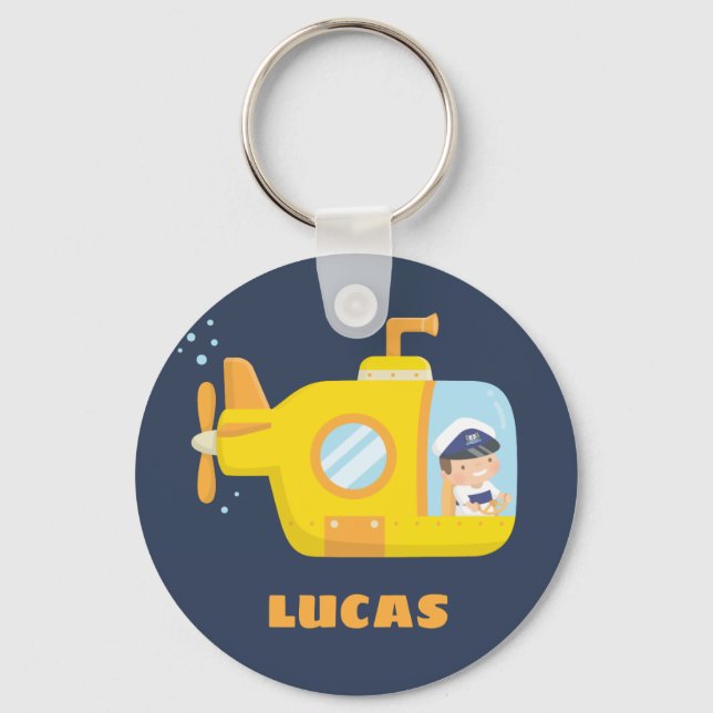 Llavero Keychain del capitán de niños del submarino amaril (Anverso)