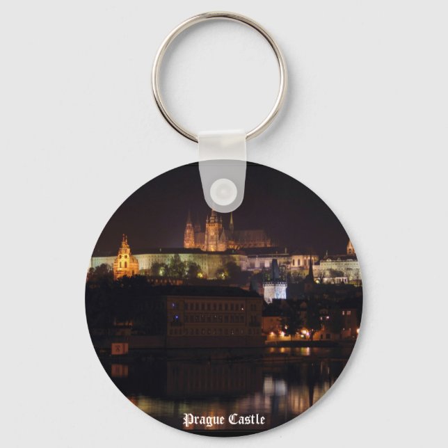 Llavero Keychain del Castillo de Praga Nocturna (Anverso)