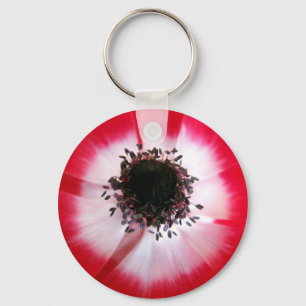 Llavero Keychain del Centro de Flores Rojas