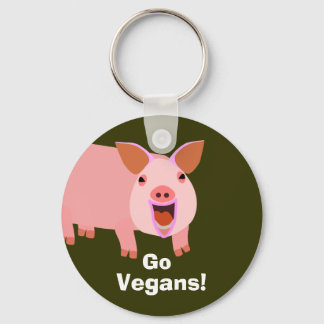 Llavero Keychain del cerdo vegan