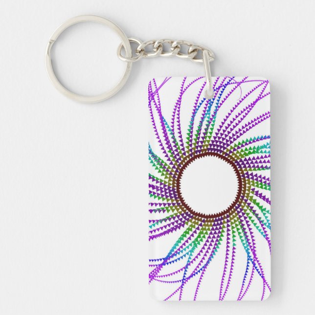 Llavero Keychain del círculo de arte gráfico (Frente)