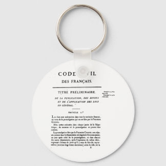 Llavero Keychain del Código Civil francés.
