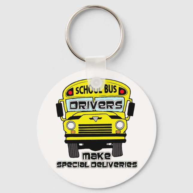Llavero Keychain del controlador de bus escolar (Anverso)