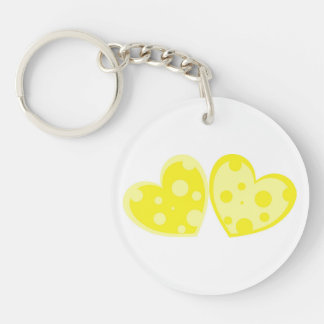 Llavero Keychain del corazón amarillo