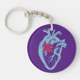 Llavero Keychain del corazón azul