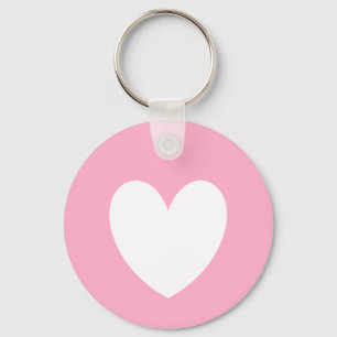 Llavero Keychain del corazón blanco