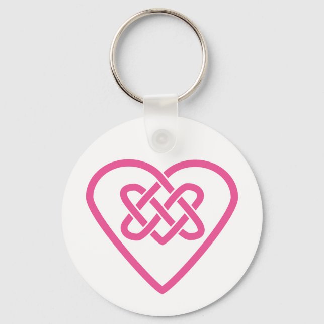 Llavero Keychain del corazón celta - fondo blanco (Anverso)