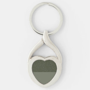 Llavero Keychain del corazón de dos tonos en el verde del