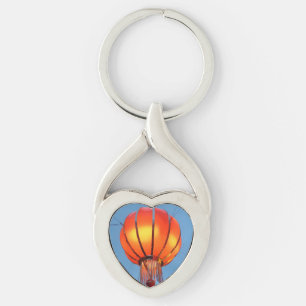 Llavero Keychain del corazón de las linternas chinas