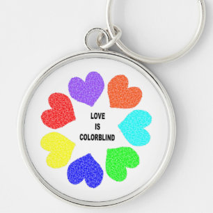 Llavero Keychain del corazón del arcoiris del amor interra