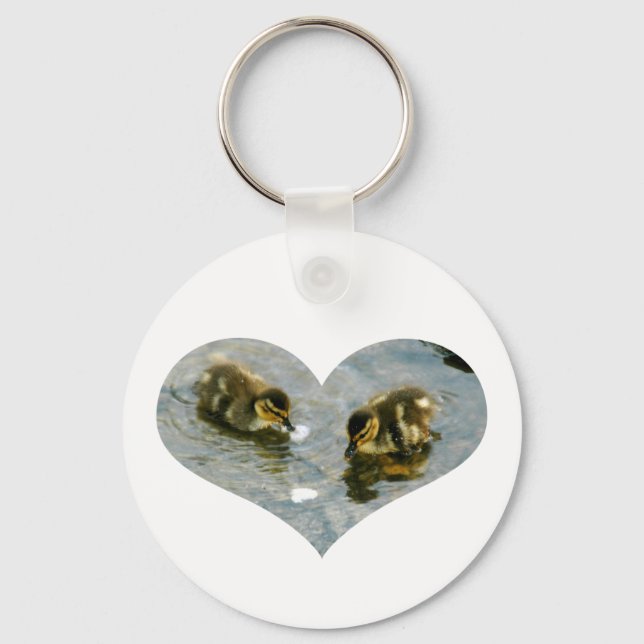 Llavero Keychain del corazón del bebé Duckies (Anverso)