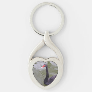 Llavero Keychain del corazón del cisne negro
