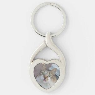 Llavero Keychain del corazón del gato