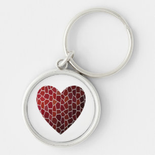 Llavero Keychain del corazón del latido del mosaico