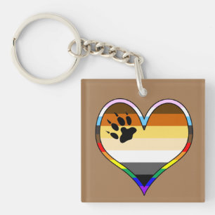 Llavero Keychain del corazón del Orgullo del Oso
