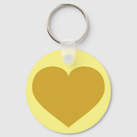 Keychain del corazón del oro sólido
