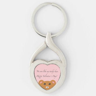 Llavero Keychain del corazón del oso de Teddy