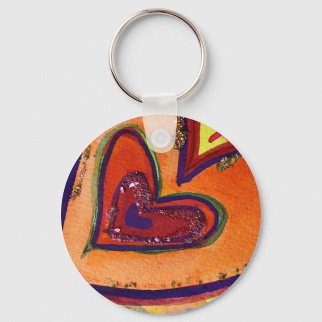 Llavero Keychain del corazón feliz (Anverso)