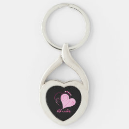 Llavero Keychain del corazón torcido de novia