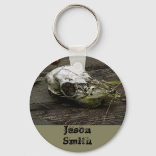 Llavero Keychain del cráneo del ciervo de cola blanca