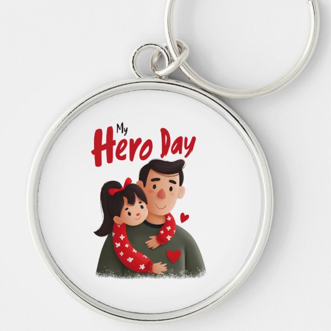 Llavero Keychain del Día del Padre Héroe (Frente)