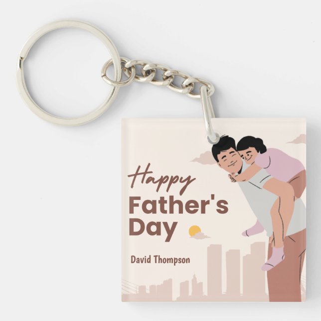 Llavero Keychain del Día del Padre - Momento de amor a pap (Frente)