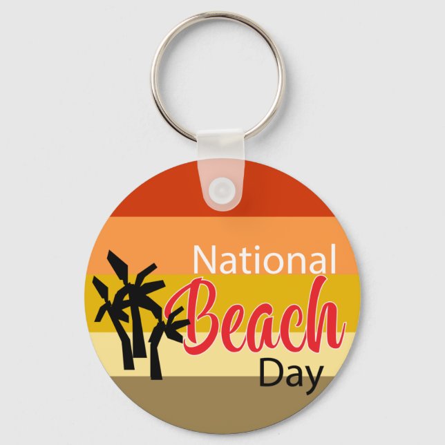 Llavero Keychain del Día Nacional de la Playa (Anverso)