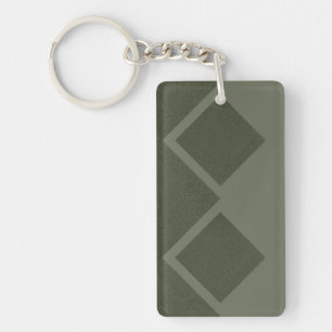 Llavero Keychain del Diamante Verde Moss Moderno - Persona