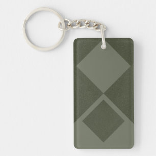 Llavero Keychain del Diamante Verde Moss Moderno - Persona