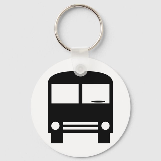 Llavero Keychain del Diseñador de autobuses negros (Anverso)