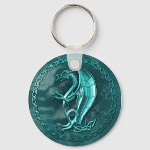 Llavero Keychain del Dragón Celta Azul