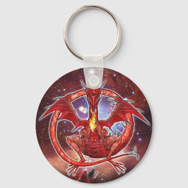 Llavero Keychain del Dragón Cósmico (Anverso)