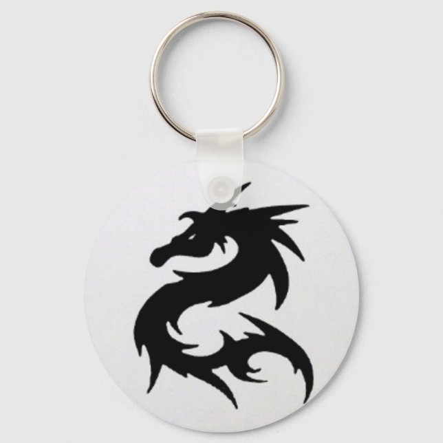 Llavero Keychain del dragón negro (Anverso)